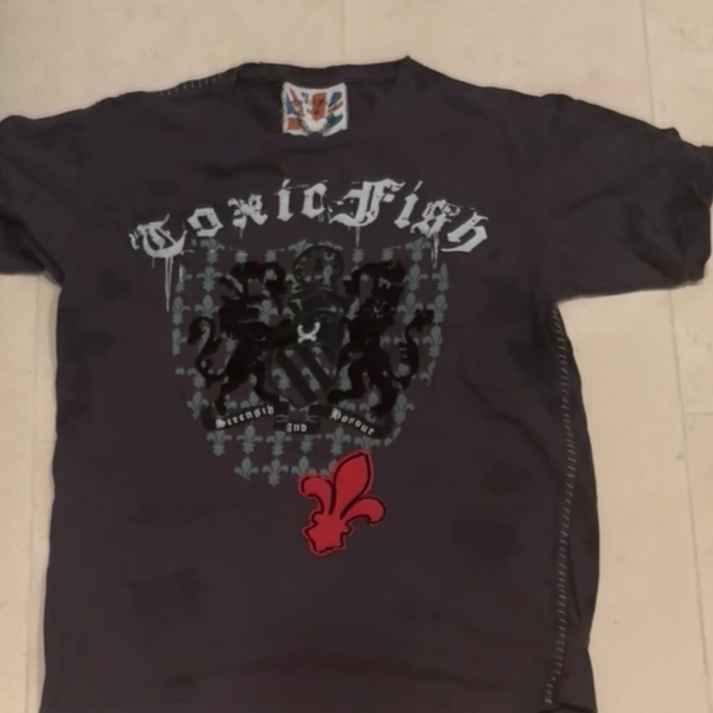 Toxic Fish Medieval Grunge British Rocker T-Shirt